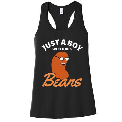 Just A Boy Who Loves Baked Beans Women's Racerback Tank