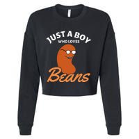 Just A Boy Who Loves Baked Beans Cropped Pullover Crew