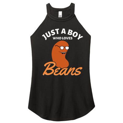 Just A Boy Who Loves Baked Beans Women’s Perfect Tri Rocker Tank