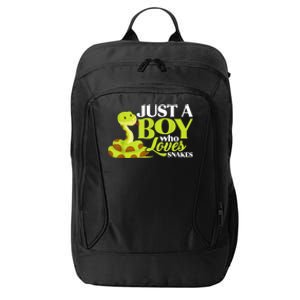 Just A Boy Who Loves Snakes Funny Gift For Snake Lover City Backpack