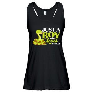 Just A Boy Who Loves Snakes Funny Gift For Snake Lover Ladies Essential Flowy Tank