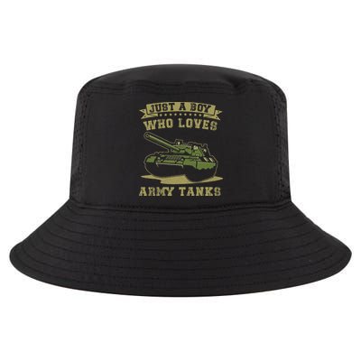 Just A Boy Who Loves Army Tanks Military WW2 Tanks Cool Comfort Performance Bucket Hat