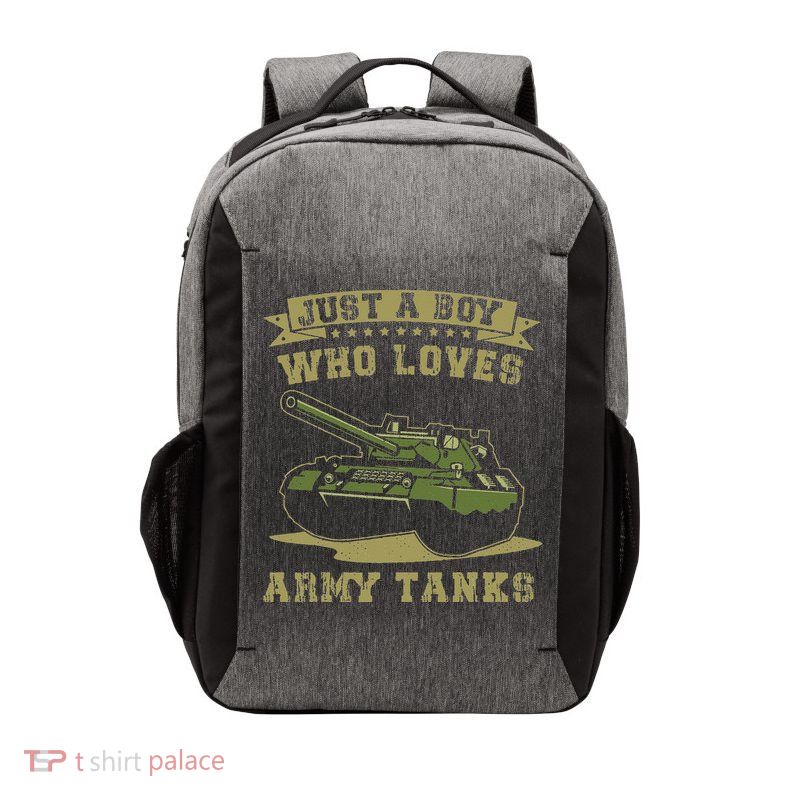 Just A Boy Who Loves Army Tanks Military WW2 Tanks Vector Backpack