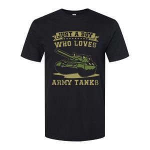 Just A Boy Who Loves Army Tanks Military WW2 Tanks Softstyle CVC T-Shirt