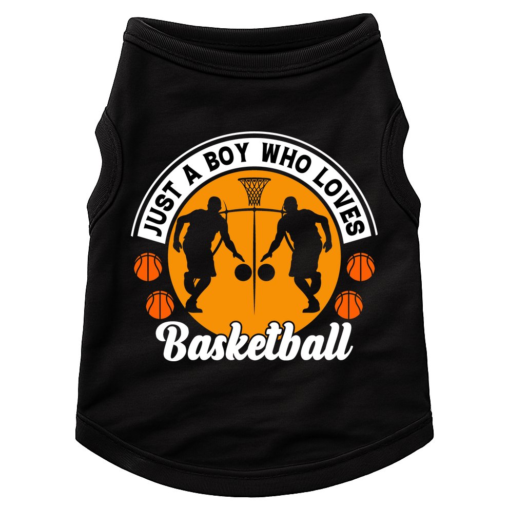 Just A Boy Who Loves Basketball For Team Sport Bball Doggie Tank