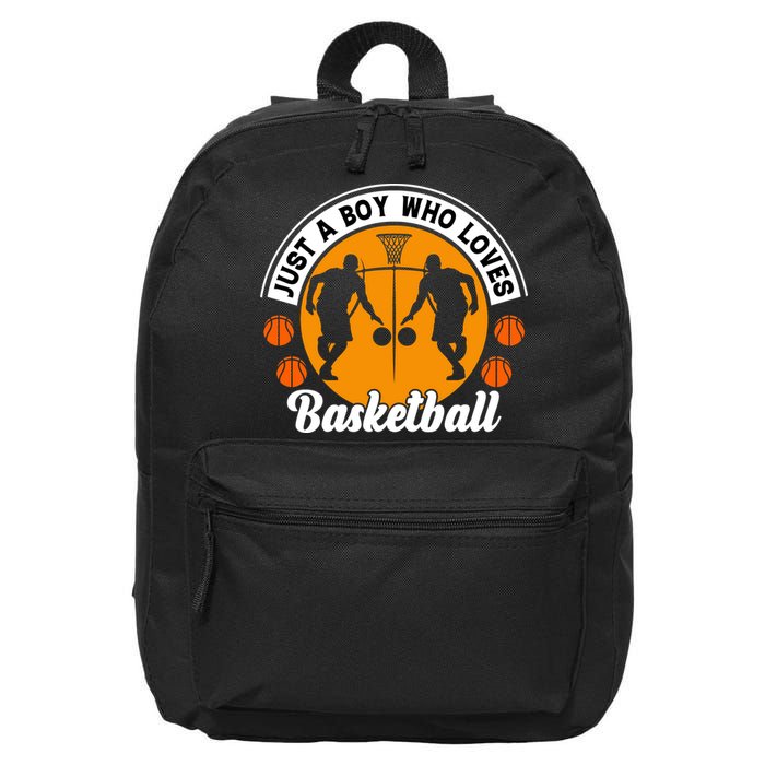 Just A Boy Who Loves Basketball For Team Sport Bball 16 in Basic Backpack