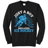 Just A Boy Who Loves Ice Hockey For Hockey Boy Sweatshirt