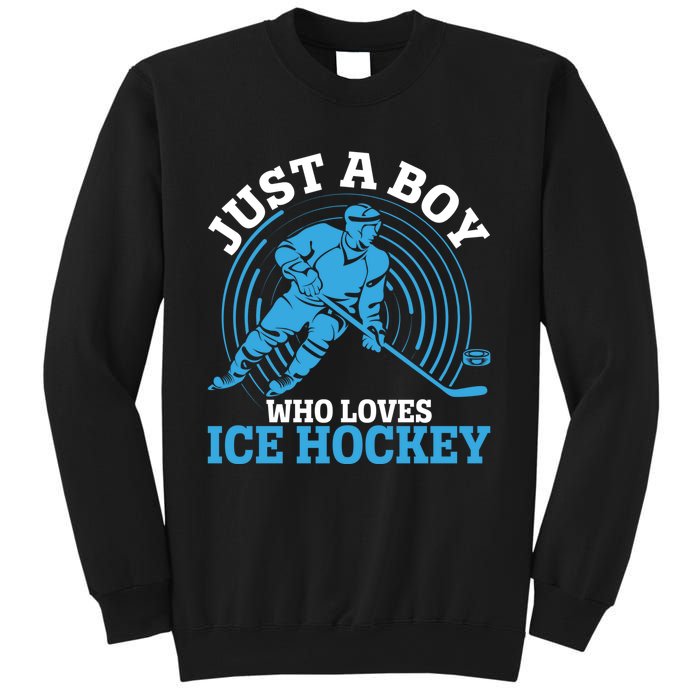 Just A Boy Who Loves Ice Hockey For Hockey Boy Sweatshirt