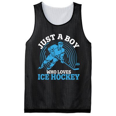 Just A Boy Who Loves Ice Hockey For Hockey Boy Mesh Reversible Basketball Jersey Tank