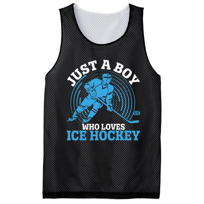 Just A Boy Who Loves Ice Hockey For Hockey Boy Mesh Reversible Basketball Jersey Tank