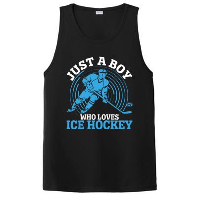 Just A Boy Who Loves Ice Hockey For Hockey Boy PosiCharge Competitor Tank