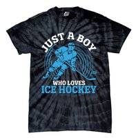 Just A Boy Who Loves Ice Hockey For Hockey Boy Tie-Dye T-Shirt