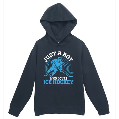 Just A Boy Who Loves Ice Hockey For Hockey Boy Urban Pullover Hoodie