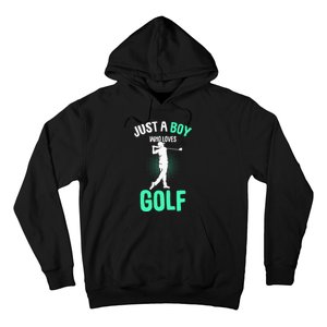 Just A Boy Who Loves Golf Club Golfer Golfing Hoodie