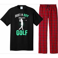 Just A Boy Who Loves Golf Club Golfer Golfing Pajama Set