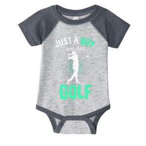 Just A Boy Who Loves Golf Club Golfer Golfing Infant Baby Jersey Bodysuit