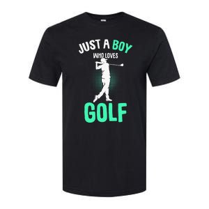 Just A Boy Who Loves Golf Club Golfer Golfing Softstyle CVC T-Shirt