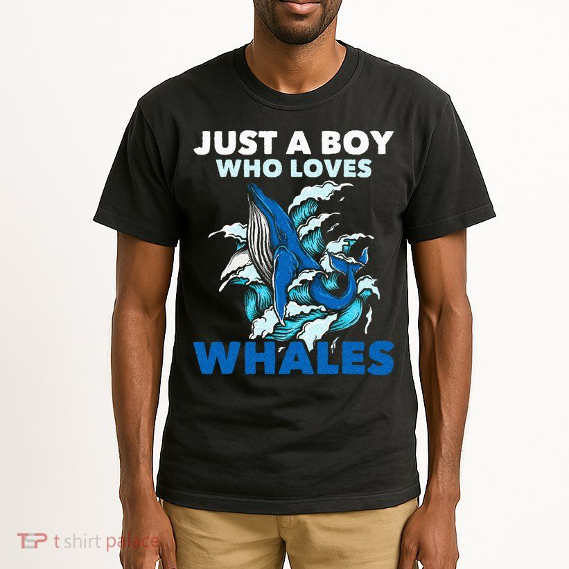 Just A Boy Who Loves Whales Marine Biologist Whale Lover Tall T-Shirt