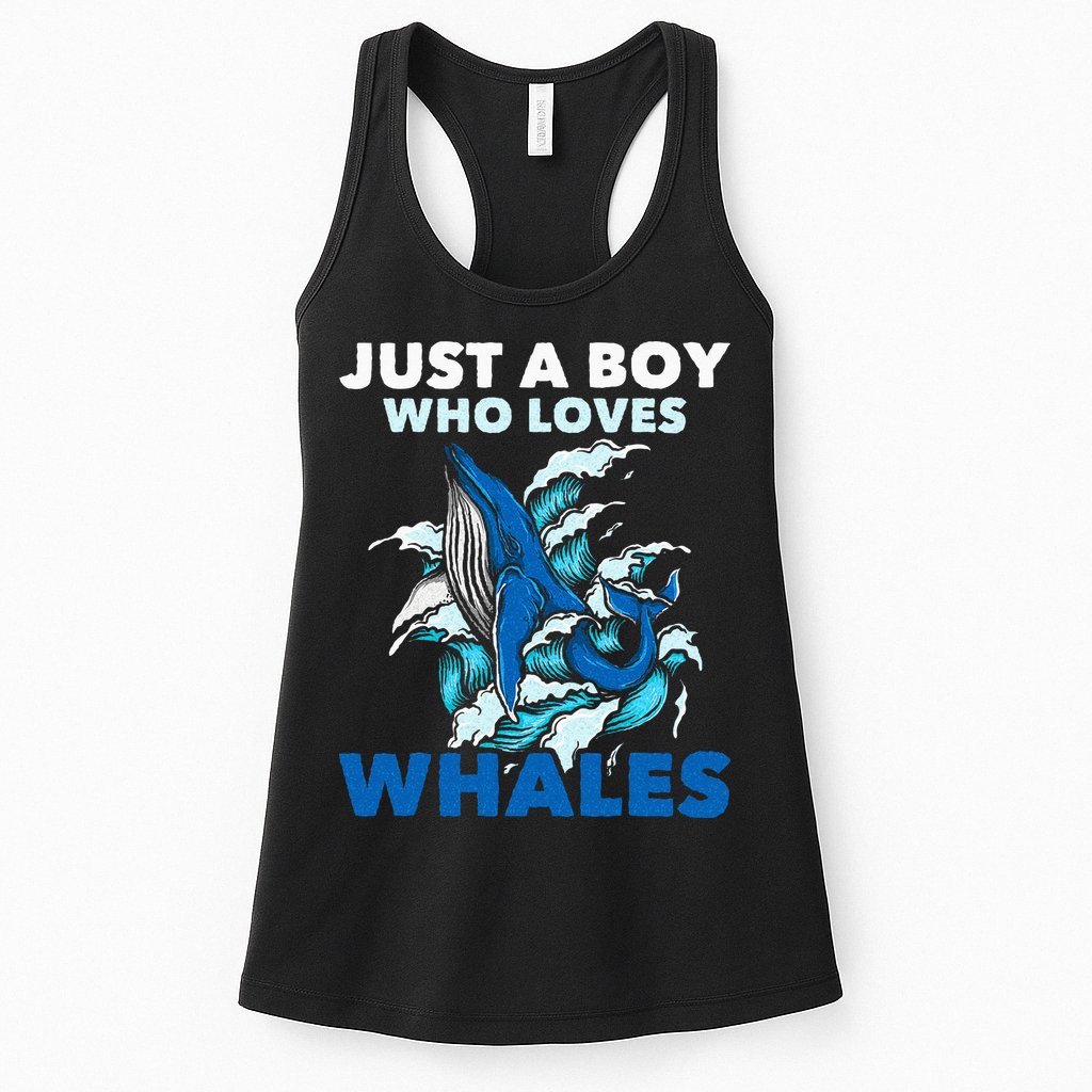 Just A Boy Who Loves Whales Marine Biologist Whale Lover Womens Tank Top