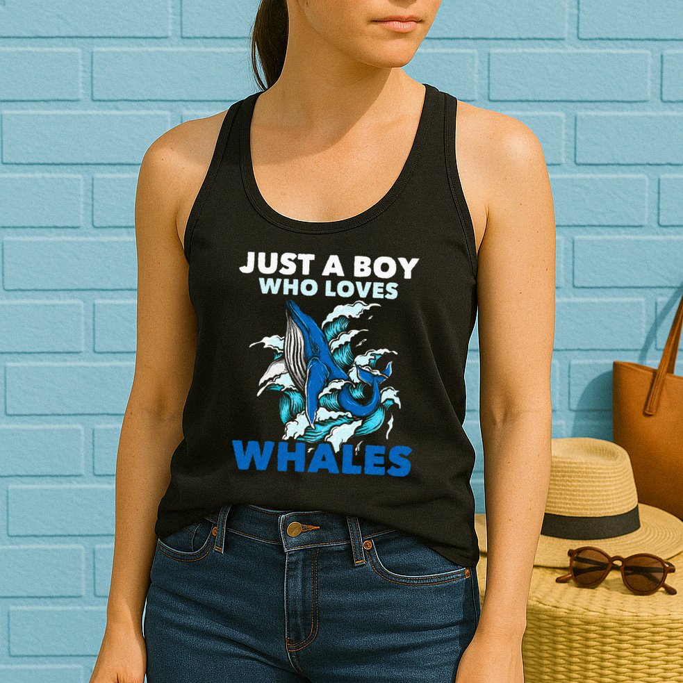 Just A Boy Who Loves Whales Marine Biologist Whale Lover Womens Tank Top