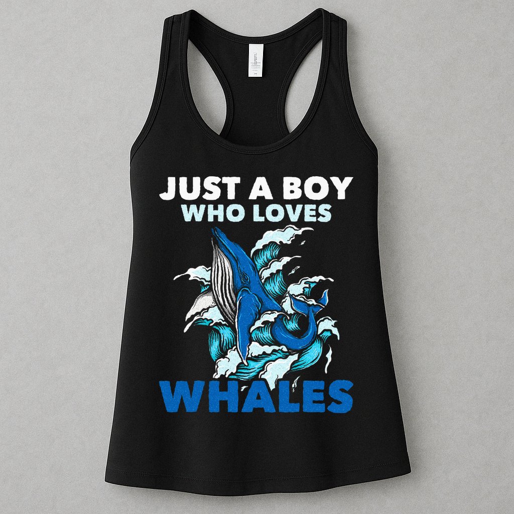 Just A Boy Who Loves Whales Marine Biologist Whale Lover Womens Tank Top