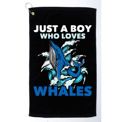 Just A Boy Who Loves Whales Marine Biologist Whale Lover Golf Towel