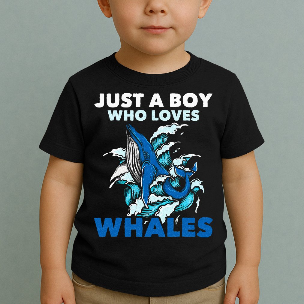 Just A Boy Who Loves Whales Marine Biologist Whale Lover Toddler T-Shirt