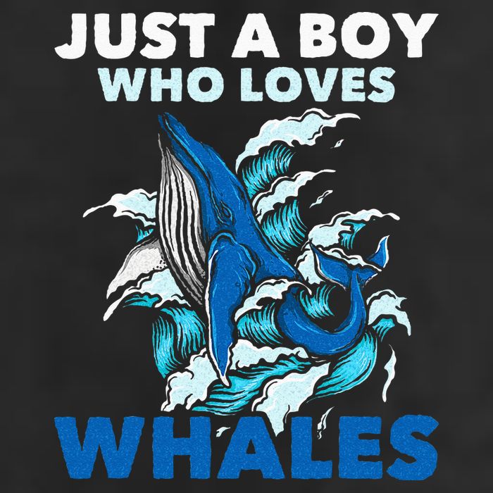 Just A Boy Who Loves Whales Marine Biologist Whale Lover 7 Panel Mesh Trucker Snapback Hat