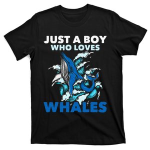 Just A Boy Who Loves Whales Marine Biologist Whale Lover T-Shirt