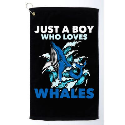 Just A Boy Who Loves Whales Marine Biologist Whale Lover Golf Towel