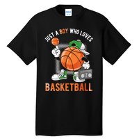 Just A Bo Y Who Loves Basketball Tall T-Shirt