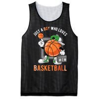 Just A Bo Y Who Loves Basketball Mesh Reversible Basketball Jersey Tank