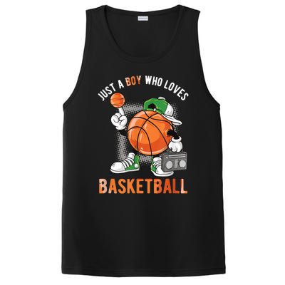 Just A Bo Y Who Loves Basketball PosiCharge Competitor Tank