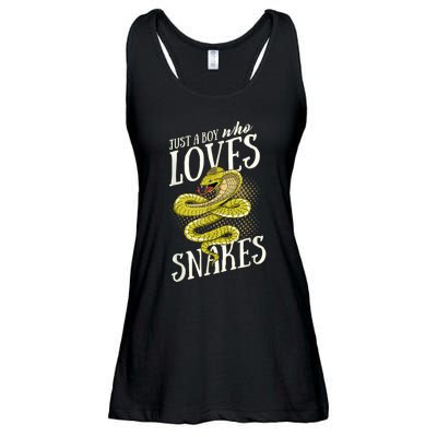 Just A Boy Who Loves Snakes Snake Lover Gift Ladies Essential Flowy Tank