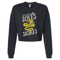 Just A Boy Who Loves Snakes Snake Lover Gift Cropped Pullover Crew