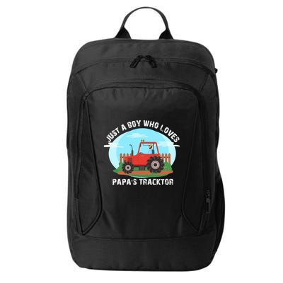Just A Boy Who Loves Tractors Farming City Backpack