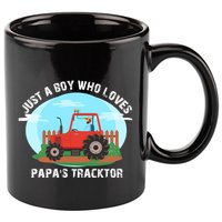 Just A Boy Who Loves Tractors Farming 11oz C Handle Ceramic Mug
