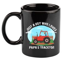 Just A Boy Who Loves Tractors Farming 11oz C Handle Ceramic Mug