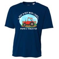 Just A Boy Who Loves Tractors Farming Cooling Performance Crew T-Shirt