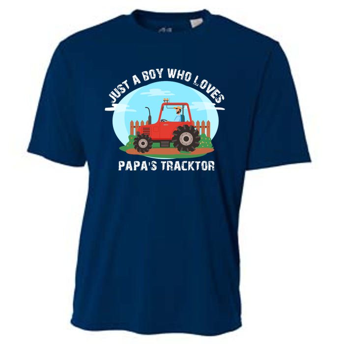 Just A Boy Who Loves Tractors Farming Cooling Performance Crew T-Shirt