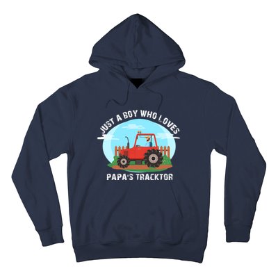 Just A Boy Who Loves Tractors Farming Hoodie