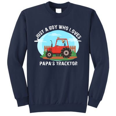 Just A Boy Who Loves Tractors Farming Sweatshirt