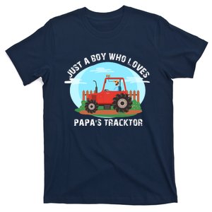 Just A Boy Who Loves Tractors Farming T-Shirt