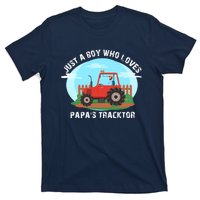 Just A Boy Who Loves Tractors Farming T-Shirt