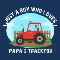 Just A Boy Who Loves Tractors Farming Drawstring Bag