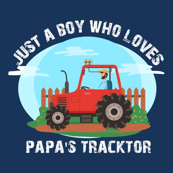 Just A Boy Who Loves Tractors Farming Drawstring Bag