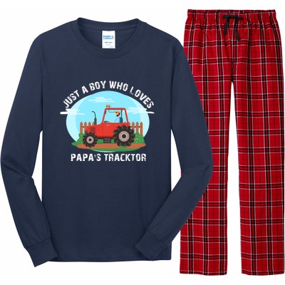 Just A Boy Who Loves Tractors Farming Long Sleeve Pajama Set