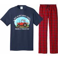 Just A Boy Who Loves Tractors Farming Pajama Set