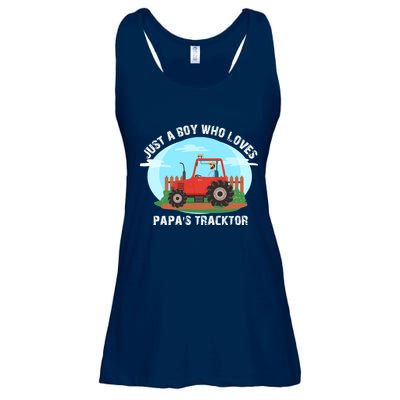 Just A Boy Who Loves Tractors Farming Ladies Essential Flowy Tank