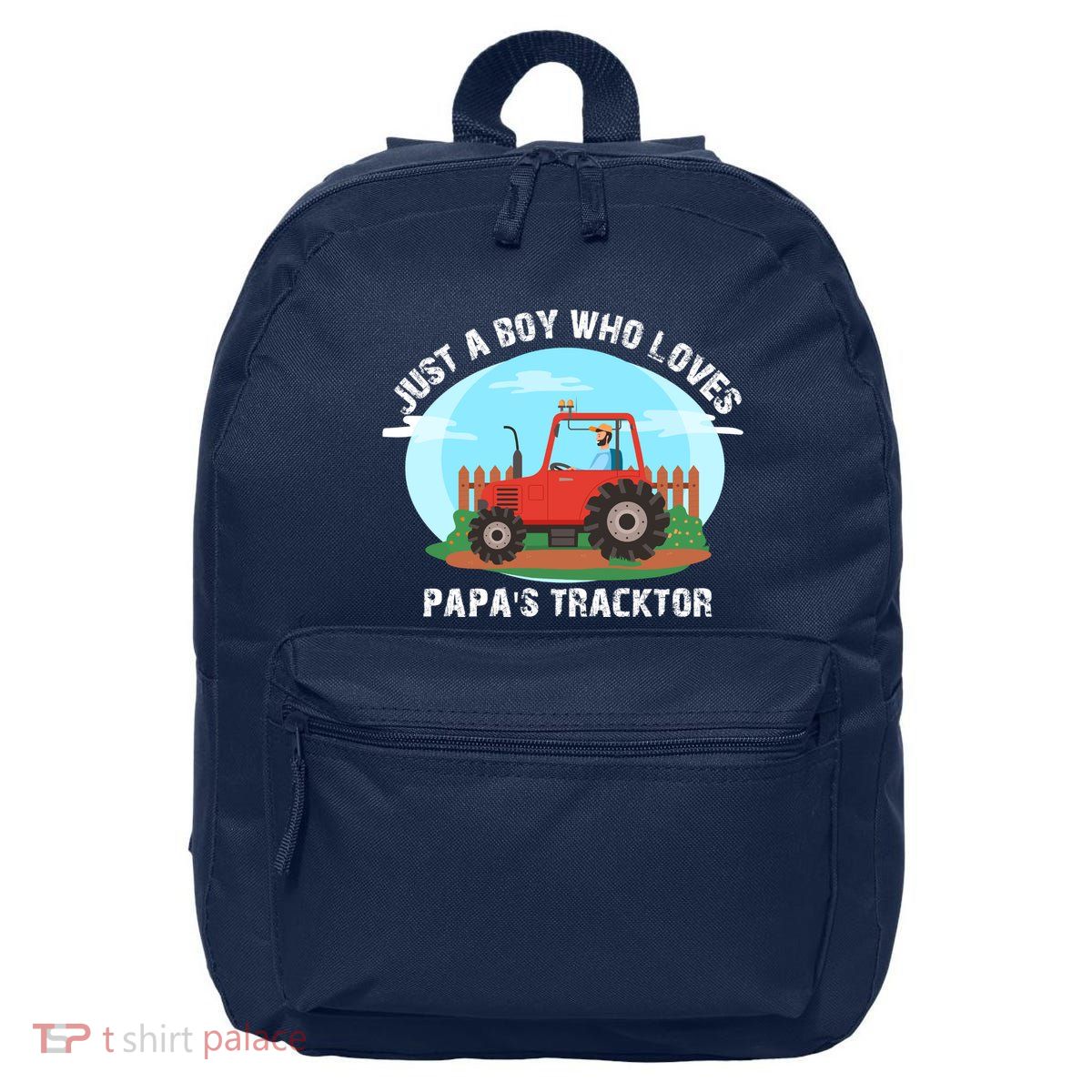 Just A Boy Who Loves Tractors Farming 16 in Basic Backpack
